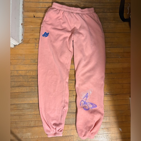 Capsule Pants - Capsule by NCT127 Pink Butterfly Sweatpants Joggers Size Small